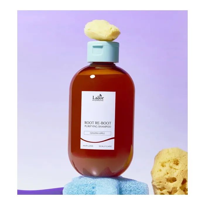 Шампунь La'dor Root Re-Boot Purifying Shampoo Ginger & Apple 300 мл (8808033021779) изображение 2
