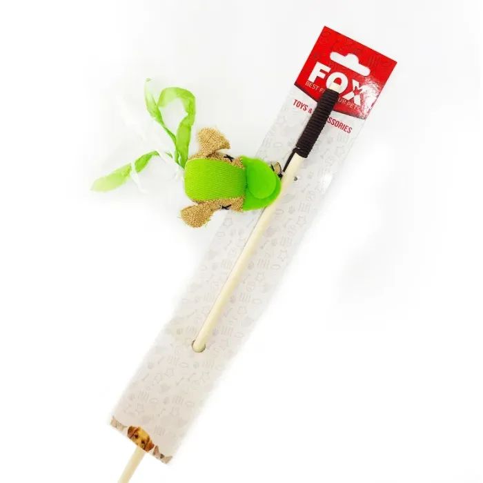 Игрушка для кошек "FOX" Удочка-дразнилка ECO "Мышь" (6912102124673) изображение 2