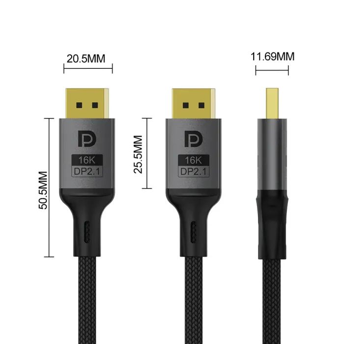 Кабель мультимедийный DisplayPort M to DisplayPort M 3.0m V2.1 16K black ColorWay (CW-CBDP092-BK) изображение 3