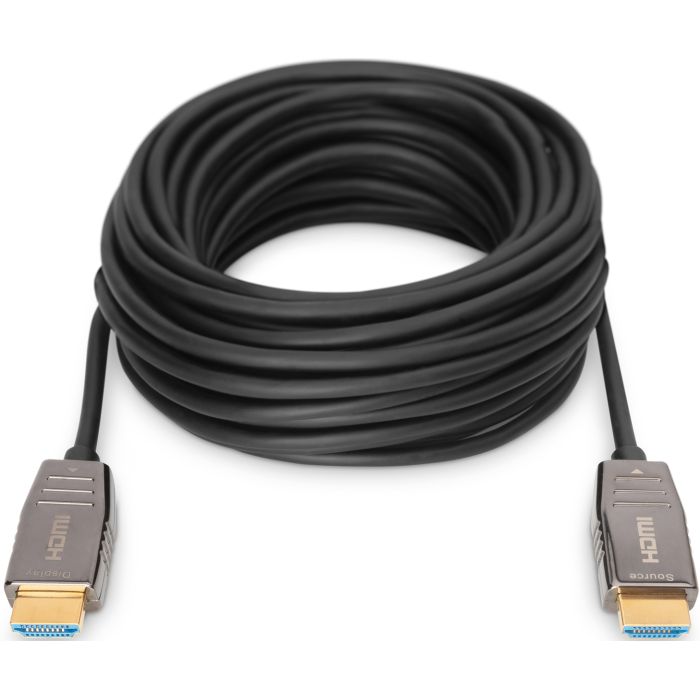 Кабель мультимедийный HDMI M to HDMI M 20m 8K AOC hybrid-fiber black Digitus (AK-330126-200-S) изображение 2