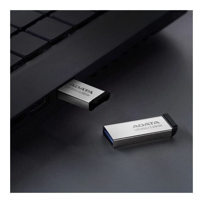 USB флеш накопитель ADATA 128GB UR 350 Silver/Black USB 3.2 (UR350-128G-RSR/BK) изображение 5