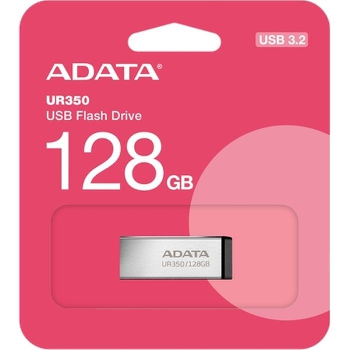 USB флеш накопитель ADATA 128GB UR 350 Silver/Black USB 3.2 (UR350-128G-RSR/BK) изображение 7