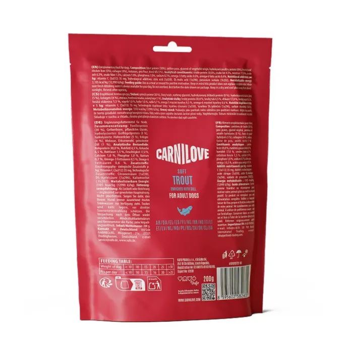 Лакомство для собак Carnilove Soft Snack Trout with Dill 200 г (8595602582631) изображение 2