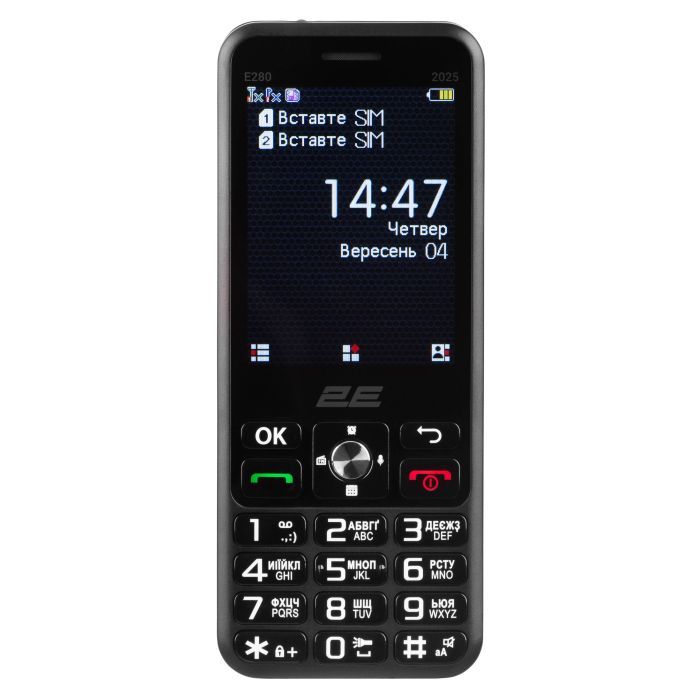 Мобильный телефон 2E E280 2025 Black + Батарея (794300868957) изображение 3