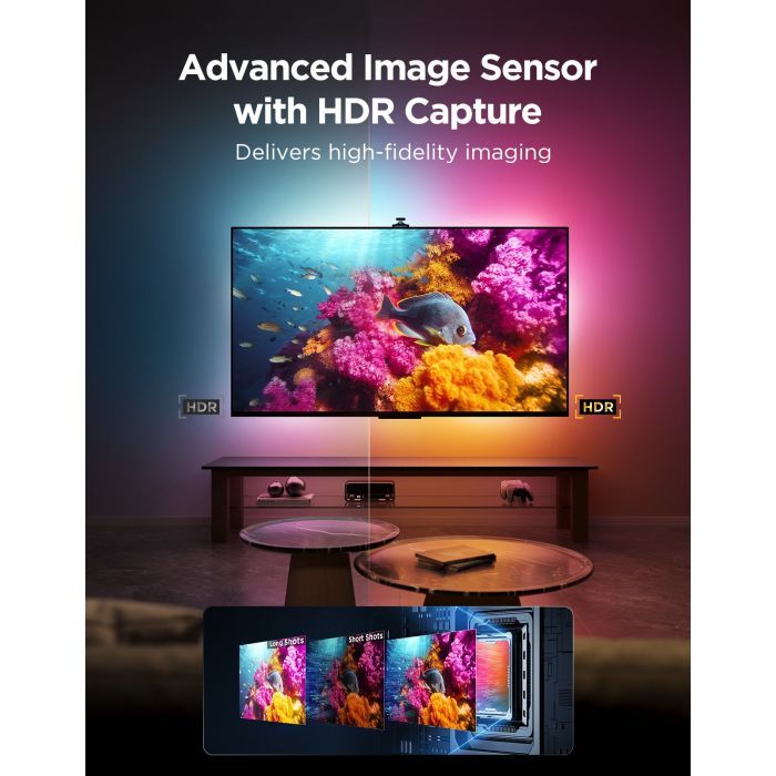 Светодиодная лента Govee Набір R2A81 Three-cameraTV Backlight 75-85'', RGBIC, WI-FI/Bluetooth, чорний (R2A81C11) изображение 5
