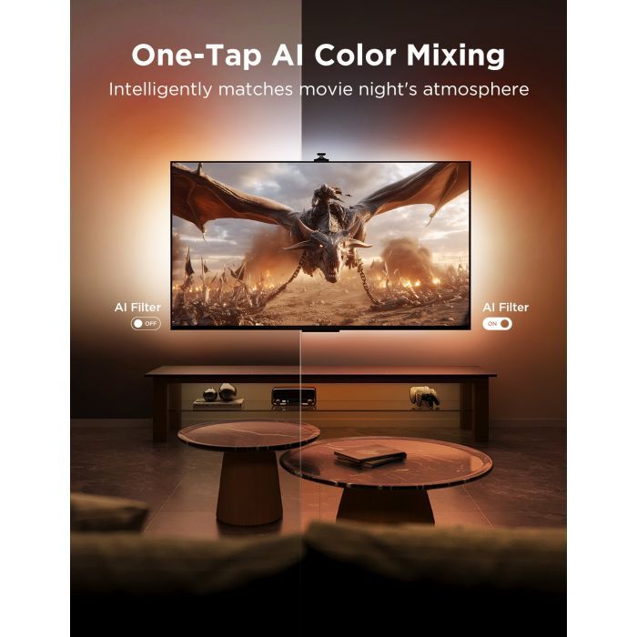 Светодиодная лента Govee Набір R2A81 Three-cameraTV Backlight 75-85'', RGBIC, WI-FI/Bluetooth, чорний (R2A81C11) изображение 9