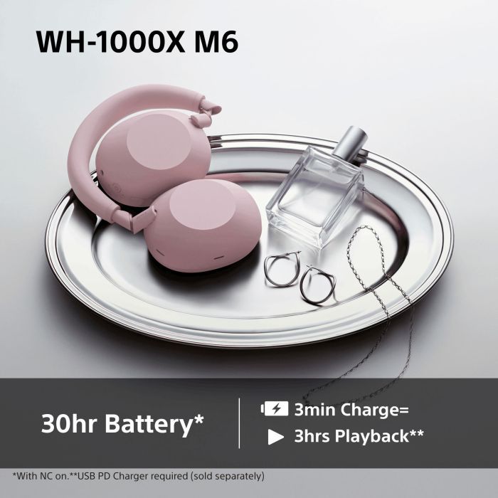 Навушники Sony WH-1000XM6 Sand Pink (WH1000XM6P.E) зображення 12