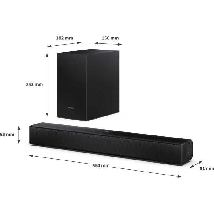 Акустическая система Sharp HT-SBW121 Black (HT-SBW121) изображение 9