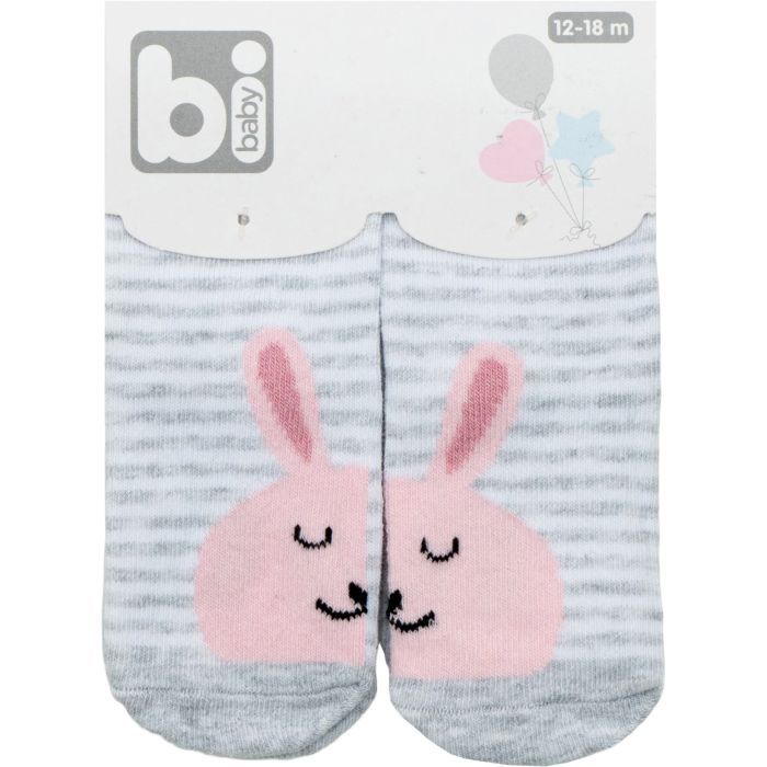 Носки детские Bibaby с зайчиками (68216-12-18-gray)