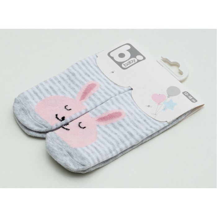 Носки детские Bibaby с зайчиками (68216-12-18-gray) изображение 2