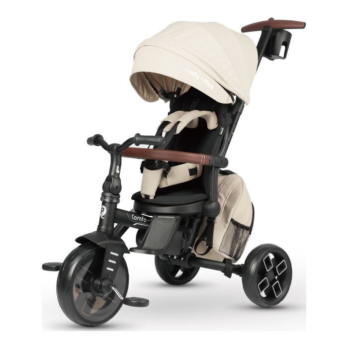 Детский велосипед QPlay Comfo Max складаний триколісний Beige (T70 ComfoMaxBeige)