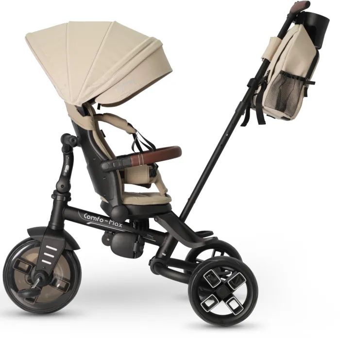 Детский велосипед QPlay Comfo Max складаний триколісний Beige (T70 ComfoMaxBeige) изображение 3