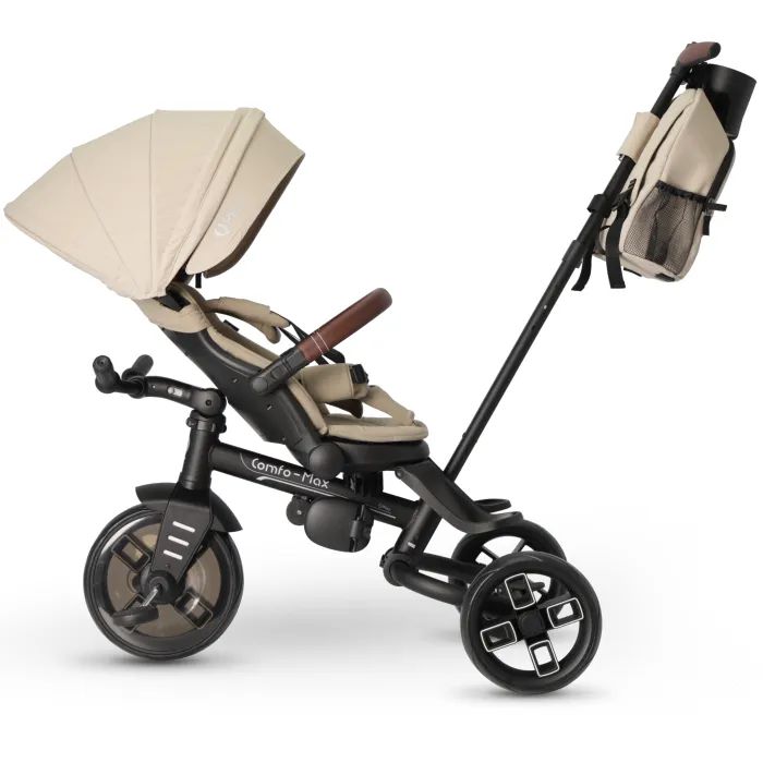 Детский велосипед QPlay Comfo Max складаний триколісний Beige (T70 ComfoMaxBeige) изображение 4