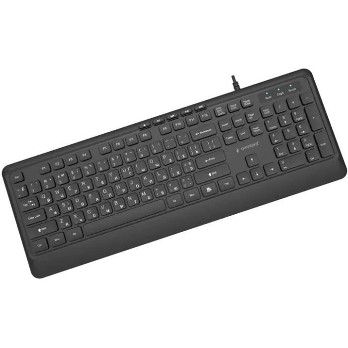 Клавіатура Gembird Slim Multimedia USB Black (KB-MCH-05-CYRL) зображення 4