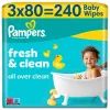 Детские влажные салфетки Pampers Fresh Clean 3x80 шт (240 шт) (8006530134422)