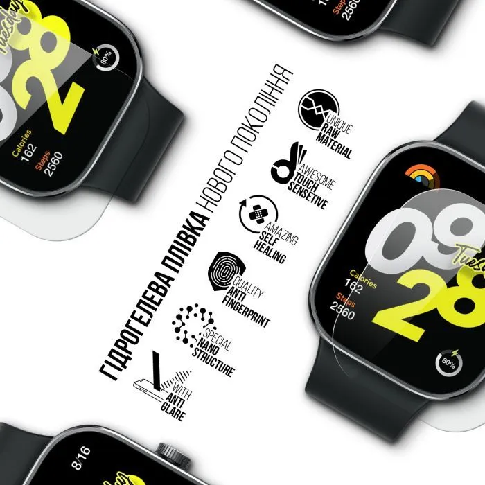 Пленка защитная Armorstandart Matte hydrogel Xiaomi Redmi Watch 4 6 pcs (ARM92126) изображение 2