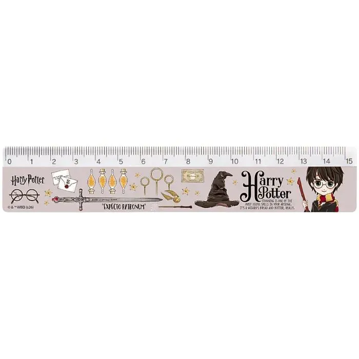 Линейка Kite пластиковая Harry Potter, 15 см (HP26-090)