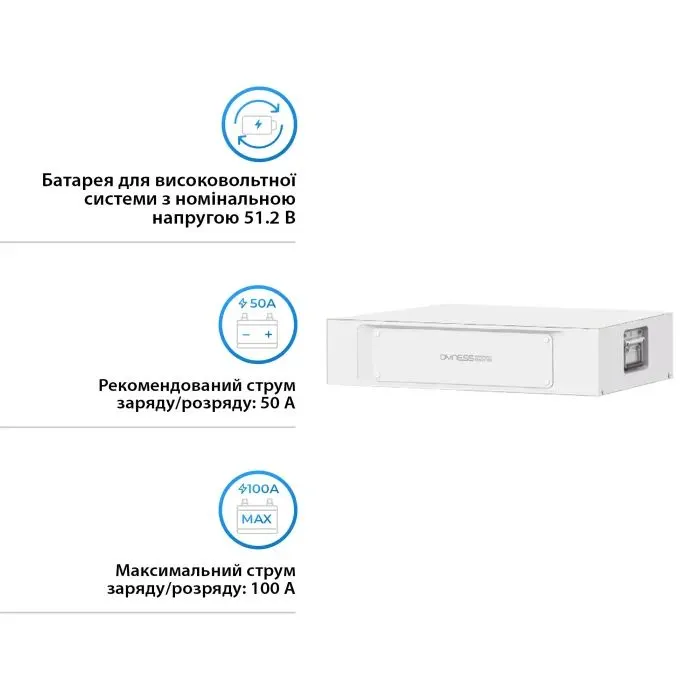Батарея LiFePo4 Dyness STACK100 S51100 51.2V 100Ah 5.12kWh без BMS (S51100) изображение 3