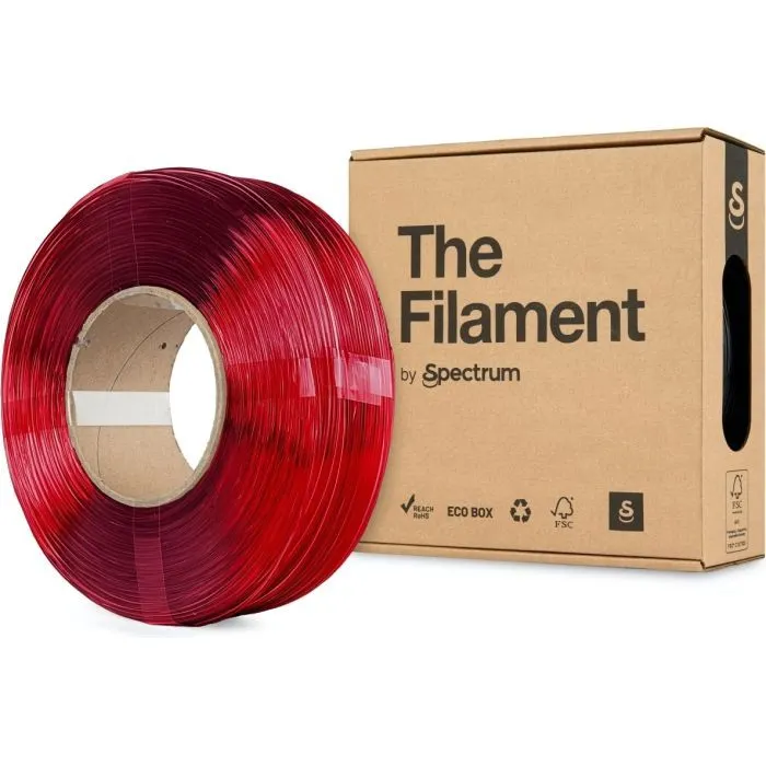 Пластик для 3D-принтера The Filament PETG Transparent 1.75mm 1kg ReFill, Red (TF-24069) зображення 3