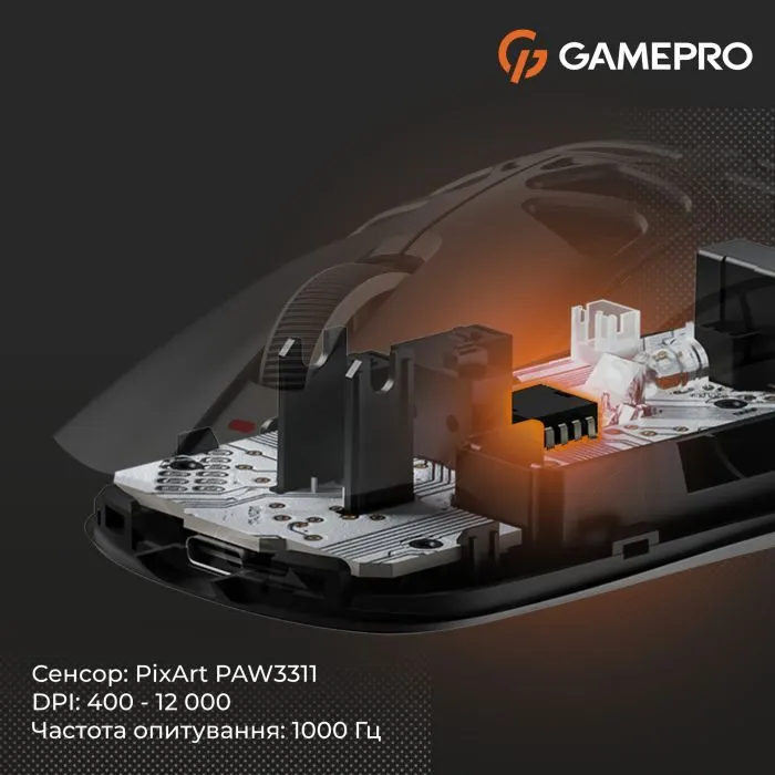 Мишка GamePro Genesis Hollow Wireless/Bluetooth/USB White (GM870HW) зображення 10