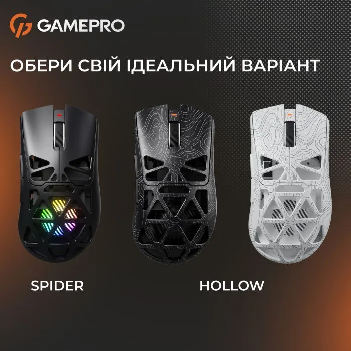 Мишка GamePro Genesis Hollow Wireless/Bluetooth/USB White (GM870HW) зображення 7