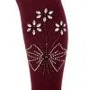 Колготки детские BNM с цветами из страз (M0C0302-1163-9G-red) изображение 2