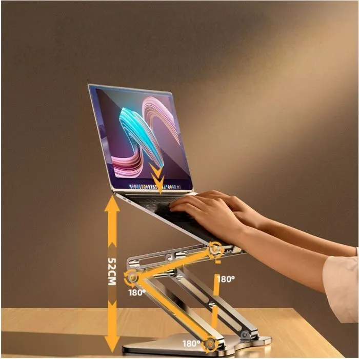 Підставка до ноутбука RTAKO RS-CP75D 3-Level Rotation Laptop Stand Silver (6930539537293) зображення 2