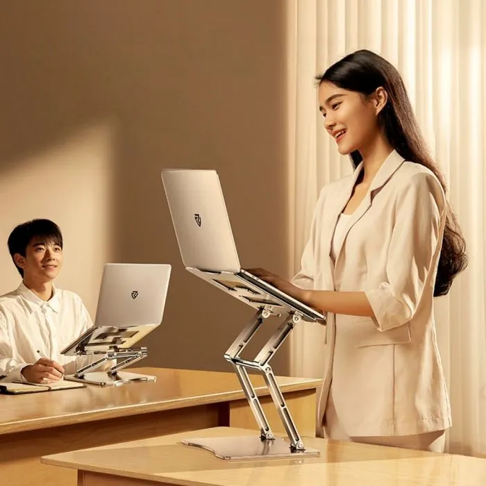 Підставка до ноутбука RTAKO RS-CP75D 3-Level Rotation Laptop Stand Silver (6930539537293) зображення 6