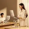 Підставка до ноутбука RTAKO RS-CP75D 3-Level Rotation Laptop Stand Silver (6930539537293) зображення 6