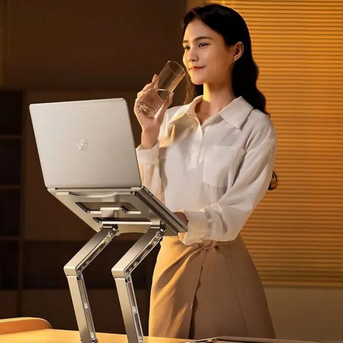 Підставка до ноутбука RTAKO RS-CP75D 3-Level Rotation Laptop Stand Silver (6930539537293) зображення 7