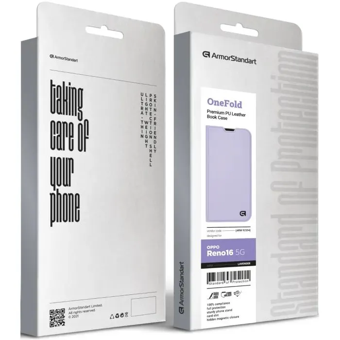 Чохол до мобільного телефона Armorstandart OneFold Case OPPO Reno16 5G Lavender (ARM92554) зображення 7