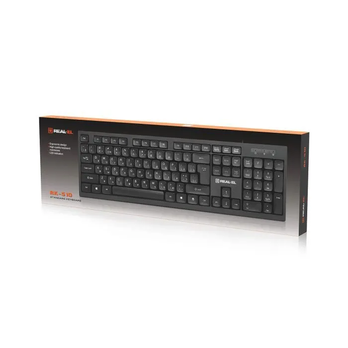 Клавиатура REAL-EL RK-510 USB Black (EL123100053) изображение 7
