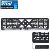 Рамка номерного знака Vitol з рельєфним написом JEEP (RN-VCH-15650-SR-JP-BN)