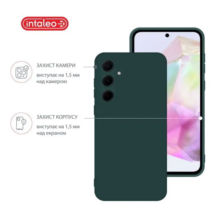 Чохол до мобільного телефона Intaleo Silicone Samsung Galaxy A35 Dark Green (1283126600210) зображення 3