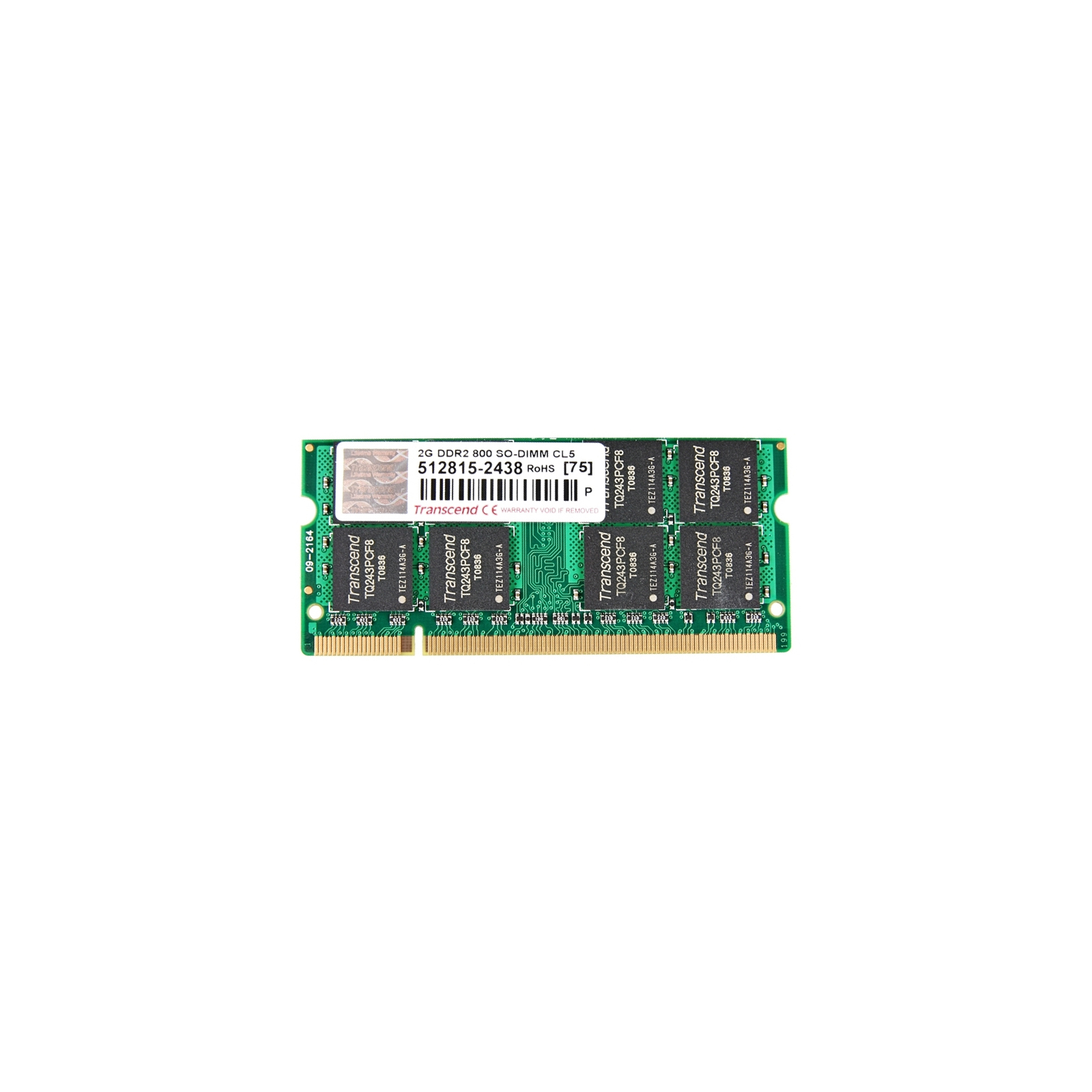 Модуль памяти для ноутбука SoDIMM DDR2 2GB 800 MHz Transcend (JM800QSU-2G)
