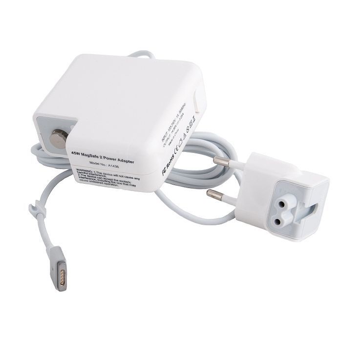 Блок живлення до ноутбуку PowerPlant APPLE 220V, 85W, 20V, 4.6AA (MagSafe 2) (AP85HMAG2)