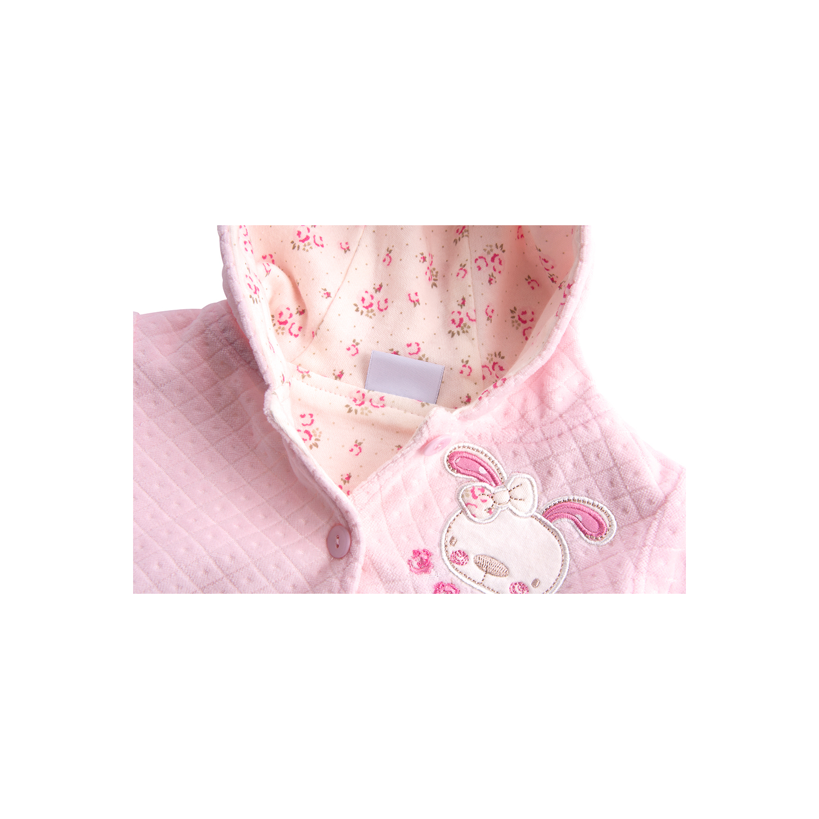 Набір дитячого одягу Luvena Fortuna велюровий рожевий з кроликом (EP6149.0-3) зображення 10