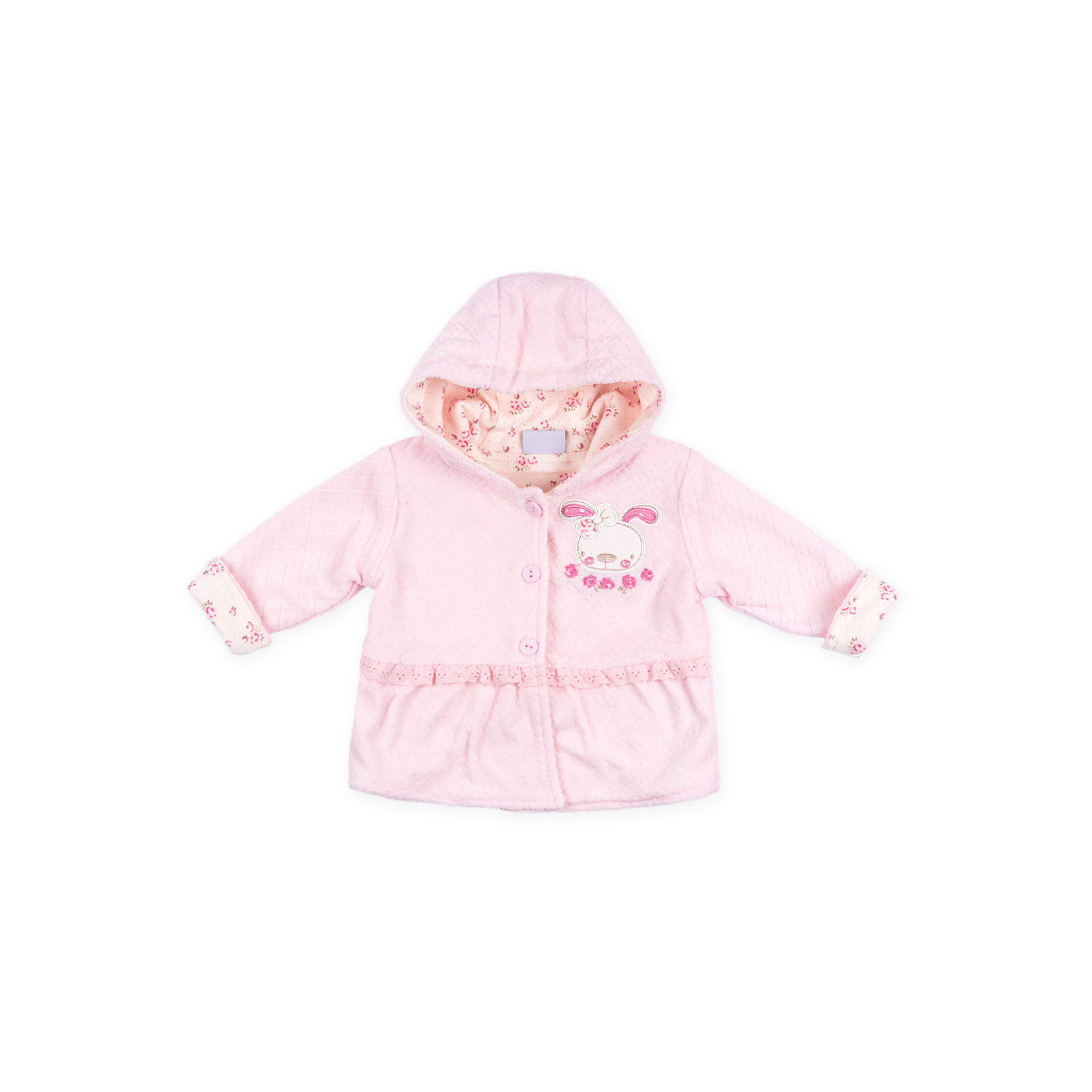 Набір дитячого одягу Luvena Fortuna велюровий рожевий з кроликом (EP6149.0-3) зображення 2