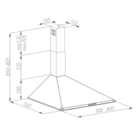 Вытяжка кухонная Perfelli K 510 BR изображение 8