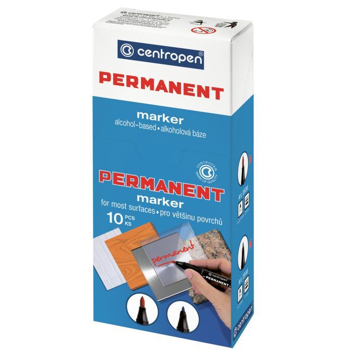 Маркер Centropen Permanent 2846 1 мм blue (2846/03) изображение 2