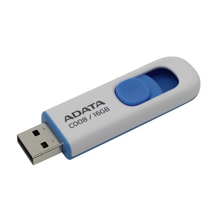 USB флеш накопитель ADATA 16GB C008 White USB 2.0 (AC008-16G-RWE) изображение 3