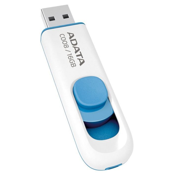 USB флеш накопитель ADATA 16GB C008 White USB 2.0 (AC008-16G-RWE) изображение 4