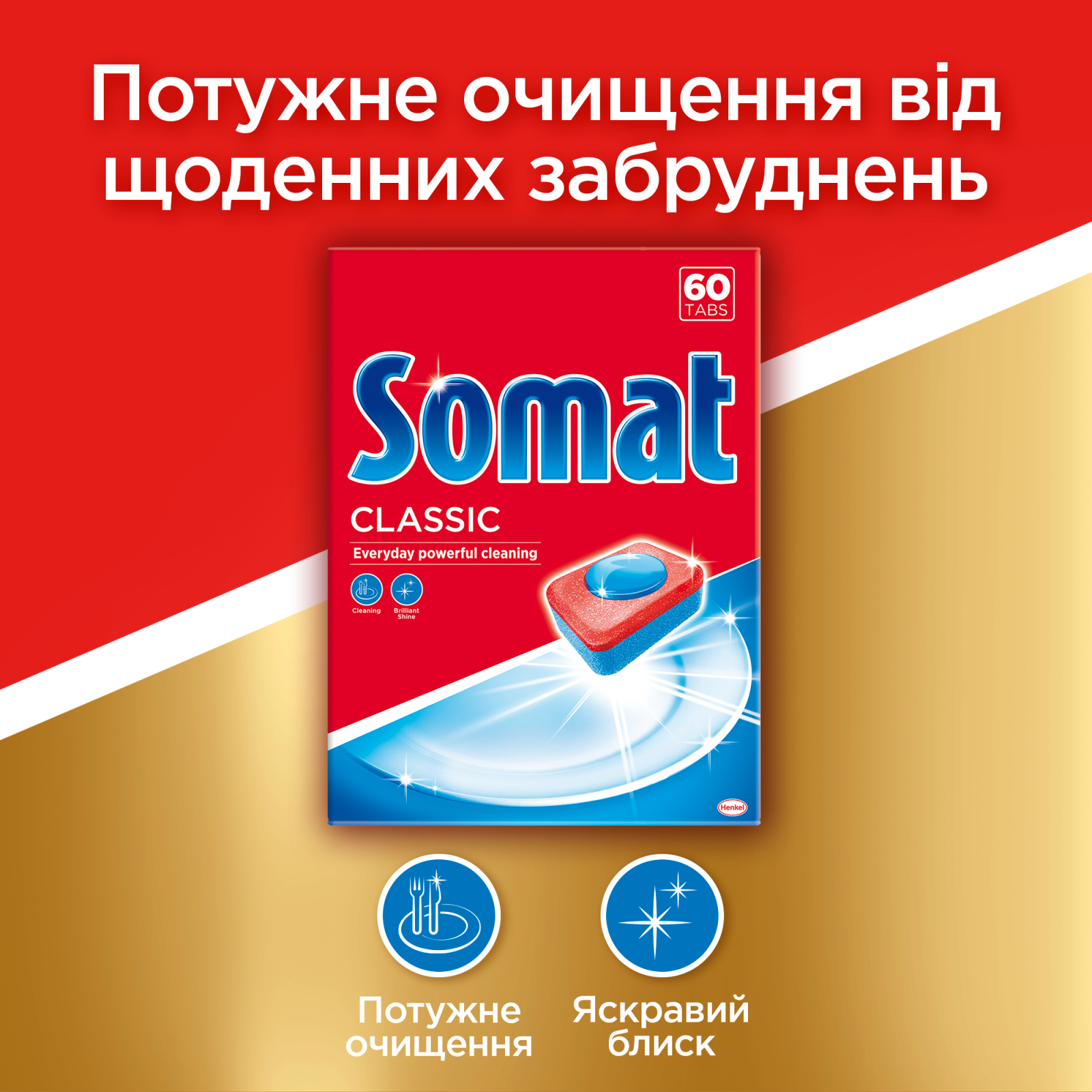 Таблетки для посудомоечных машин Somat Classic 60 шт (9000101347746) изображение 3