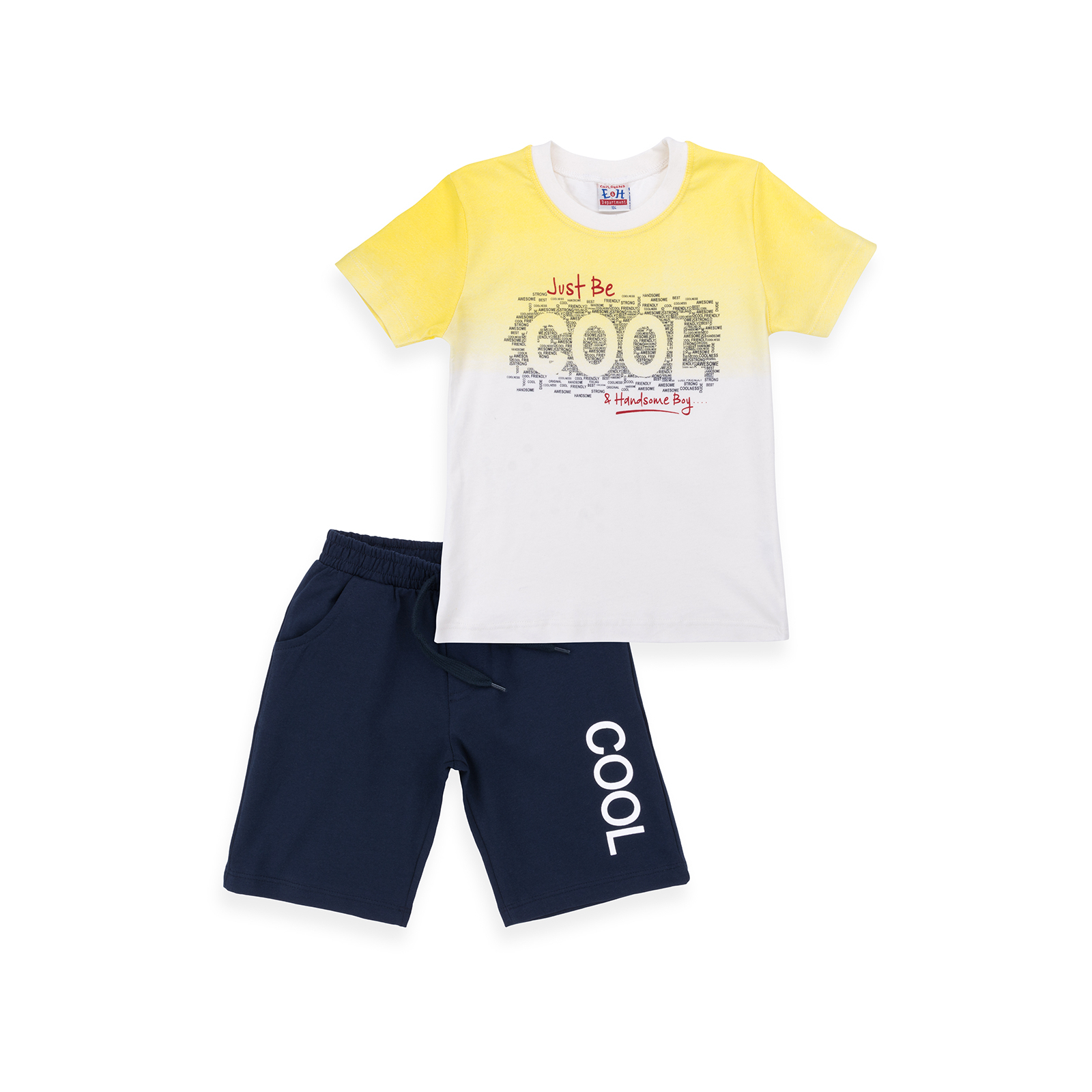 Набор детской одежды Breeze футболка "COOL" с шортами (8867-80B-yellow)