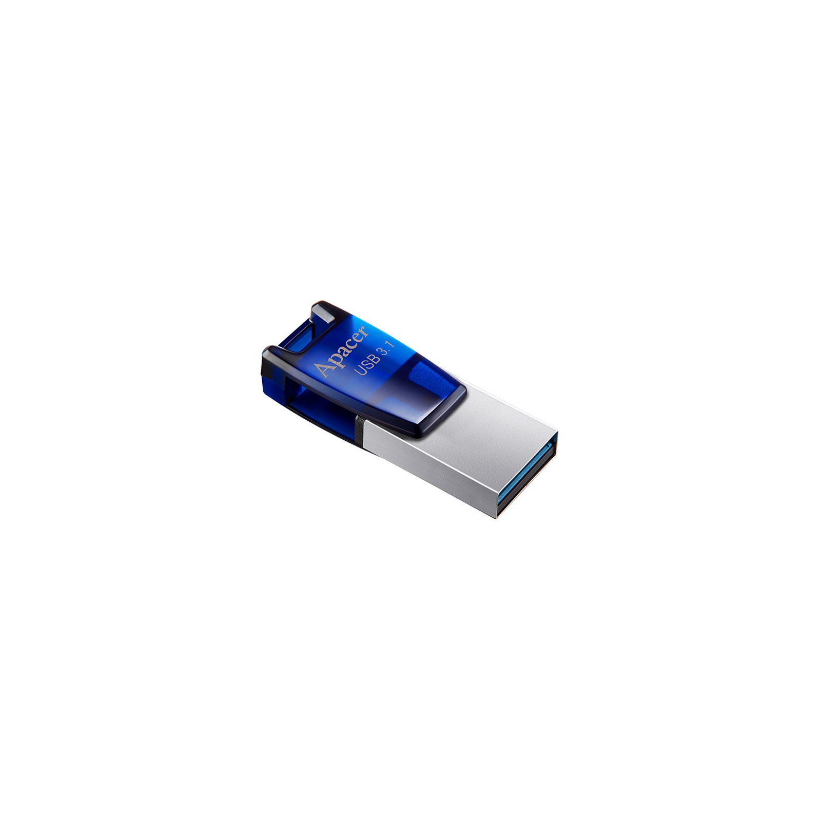 USB флеш накопичувач Apacer 64GB AH179 Blue USB 3.1 OTG (AP64GAH179U-1) зображення 2