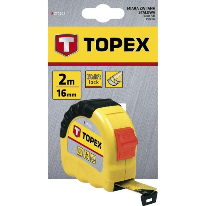 Рулетка Topex стальная лента 10 м x 25 мм (27C310) изображение 2
