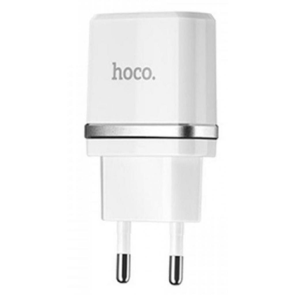 Зарядное устройство HOCO C11 1*USB, 1A, White (63319)