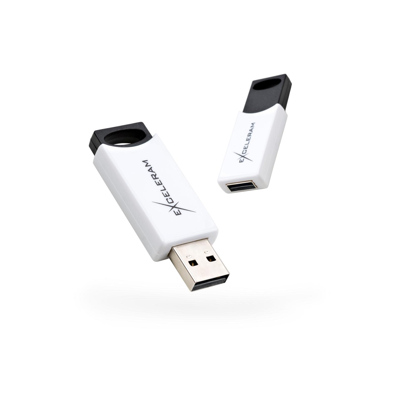 USB флеш накопичувач eXceleram 8GB H2 Series White/Black USB 2.0 (EXU2H2W08)