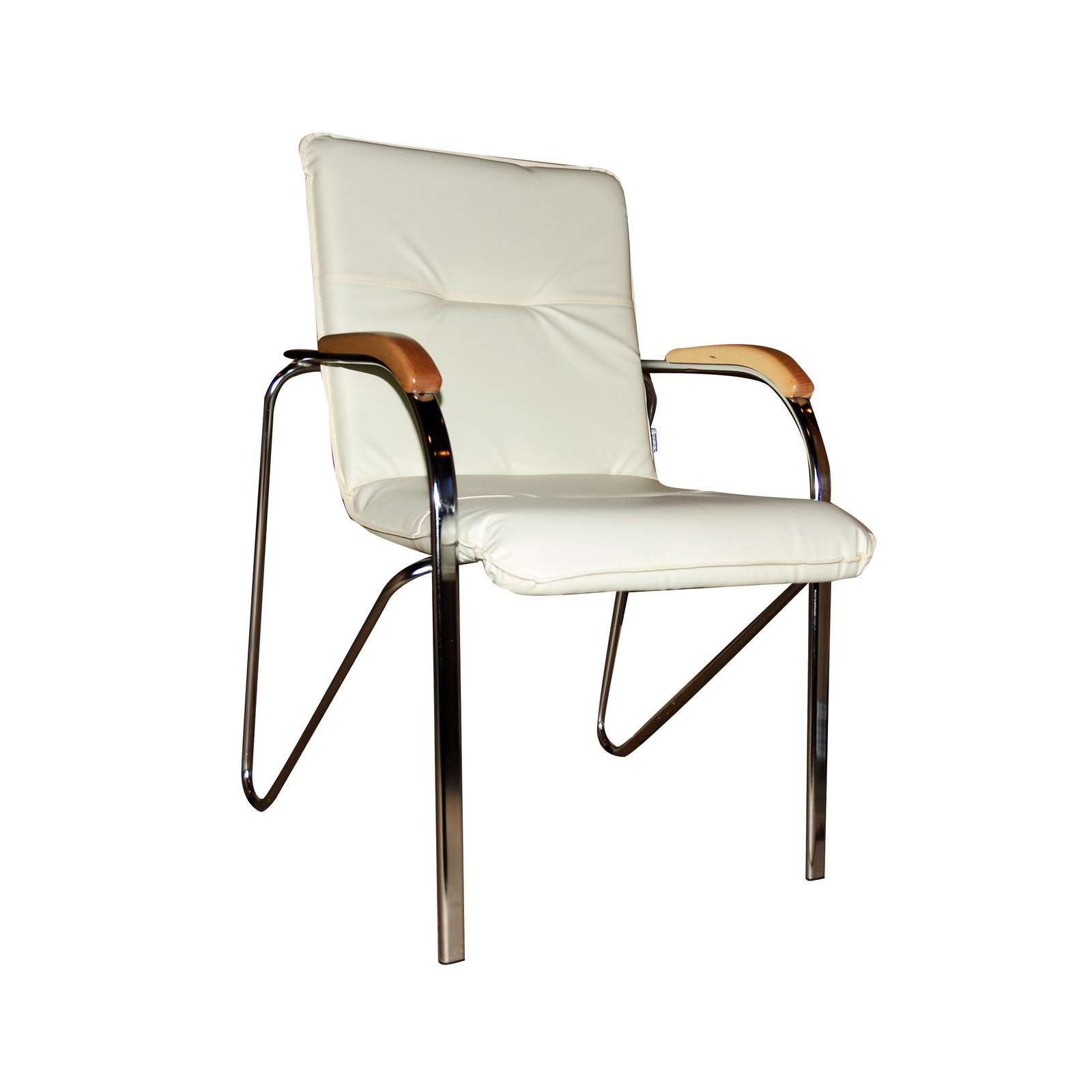 Офісний стілець Примтекс плюс Samba chrome wood 1.007 S-82 Beige (Samba chrome wood 1.007 S-82)