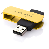USB флеш накопитель eXceleram 64GB P2 Series Yellow2/Black USB 2.0 (EXP2U2Y2B64) изображение 2